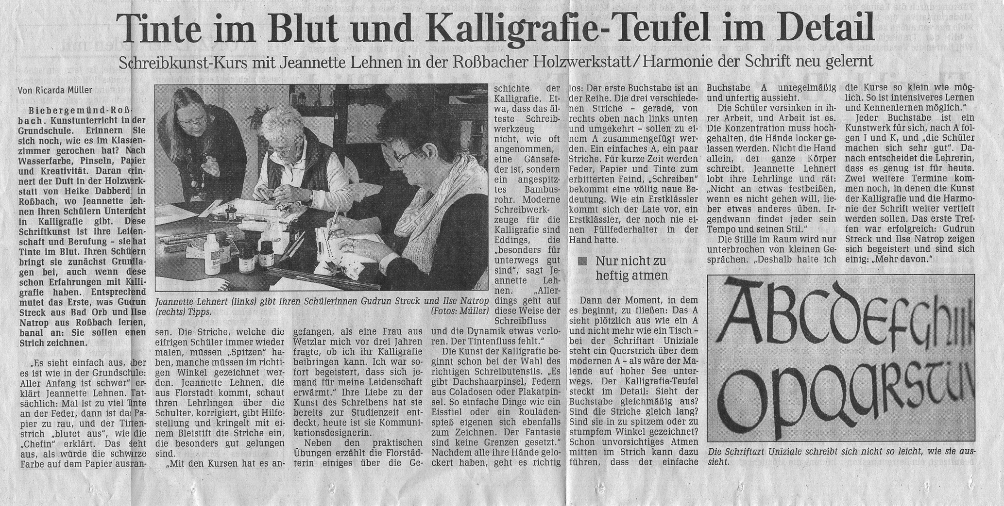 Gelnhäuser Neue Presse Internationale Auszeichnungen und/oder Berichte über die Künstlerin und Designerin Jeannette Kühn, JLK-Design