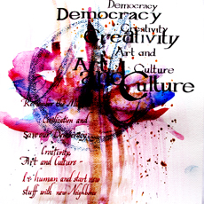 Design,Konzept/Kunst und Kalligraphie von J.K&uuml;hn f&uuml;r das internationale Kunstprojekt 2016 in Heraklion und Paris