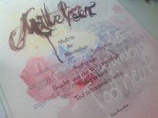 Design,Konzept/Kunst und Kalligraphie von J.K&uuml;hn f&uuml;r das internationale Kunstprojekt 2016 in Heraklion und Paris